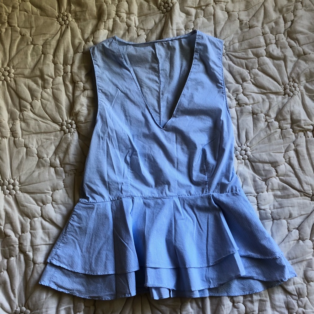 Vintage Linen Peplum Top